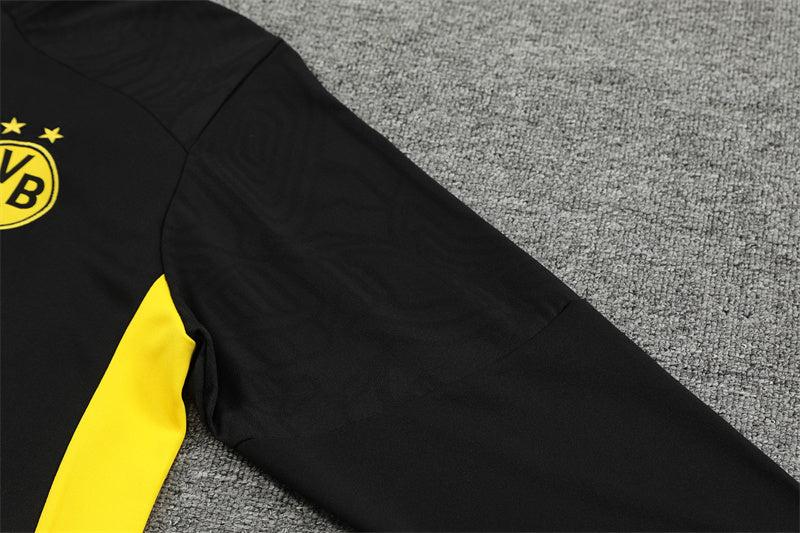 24/25 Borussia Dortmund Black 1/4 Zip Tracksuit