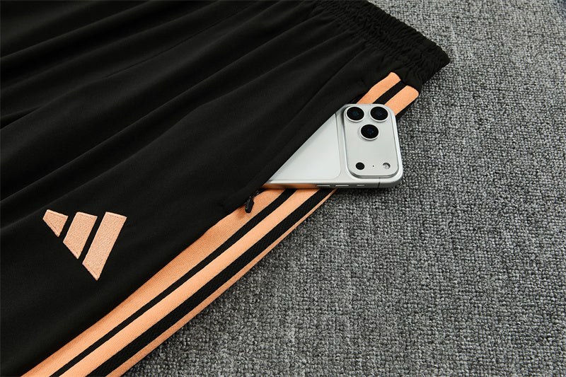 26/27 Arsenal Black And Orange 1/4 Zip Tracksuit
