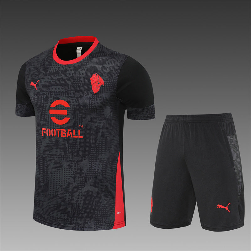 25/26 AC Milan Black/Red Shorts Training Set