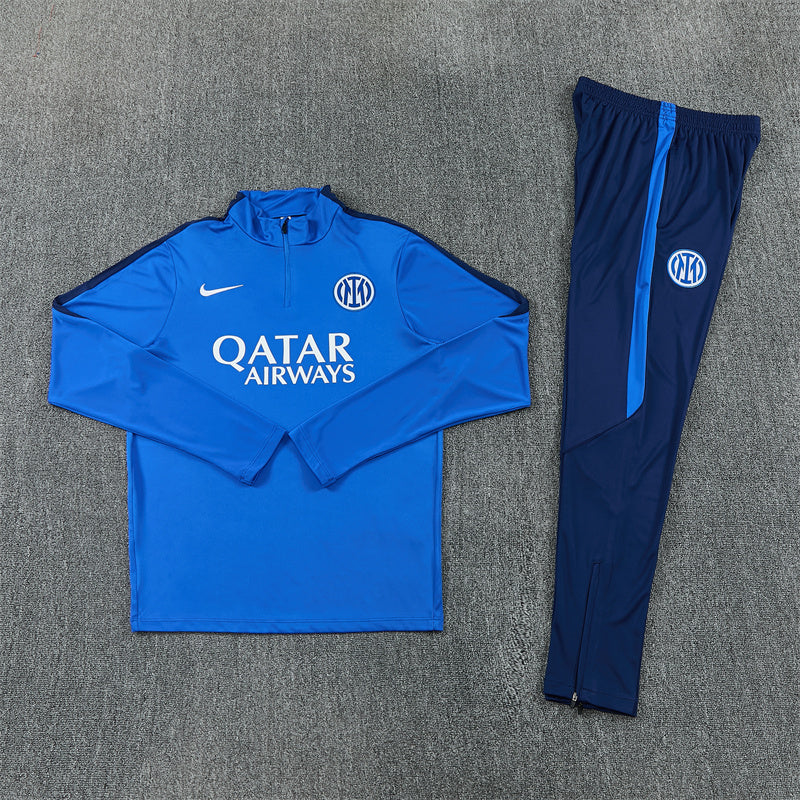 Inter Milan Blue 1/4 Zip Tracksuit