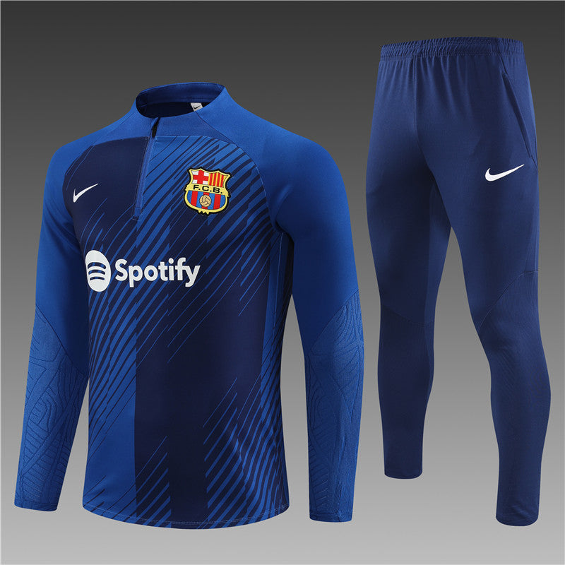 23/24 FC Barcelona Blue 1/4 Zip Tracksuit