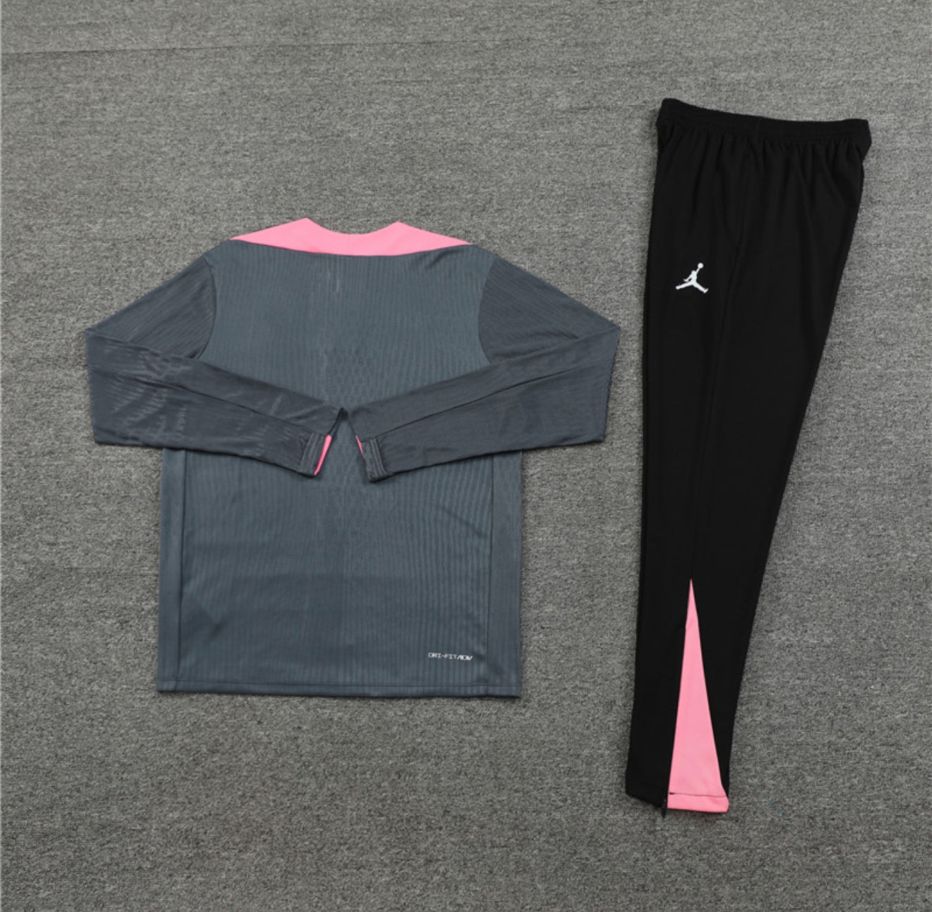 24/25 Jordan x PSG Grey And Pink 1/4 Zip Tracksuit