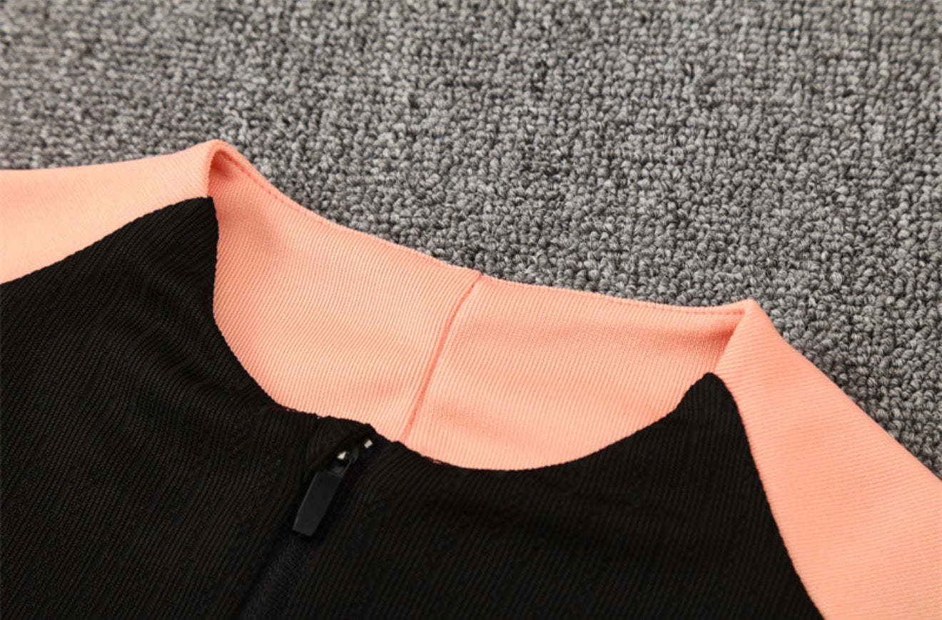 2025 France Black 1/4 Zip Tracksuit