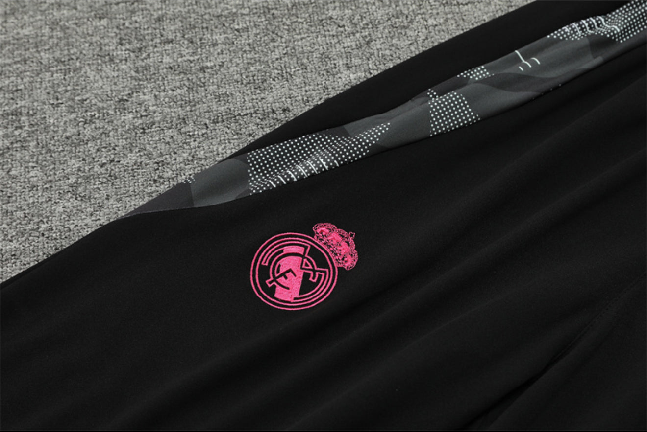24/25 Real Madrid Pink 1/4 Zip Tracksuit