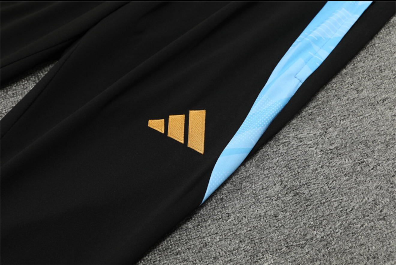 2025 Argentina White And Black 1/4 Zip Tracksuit