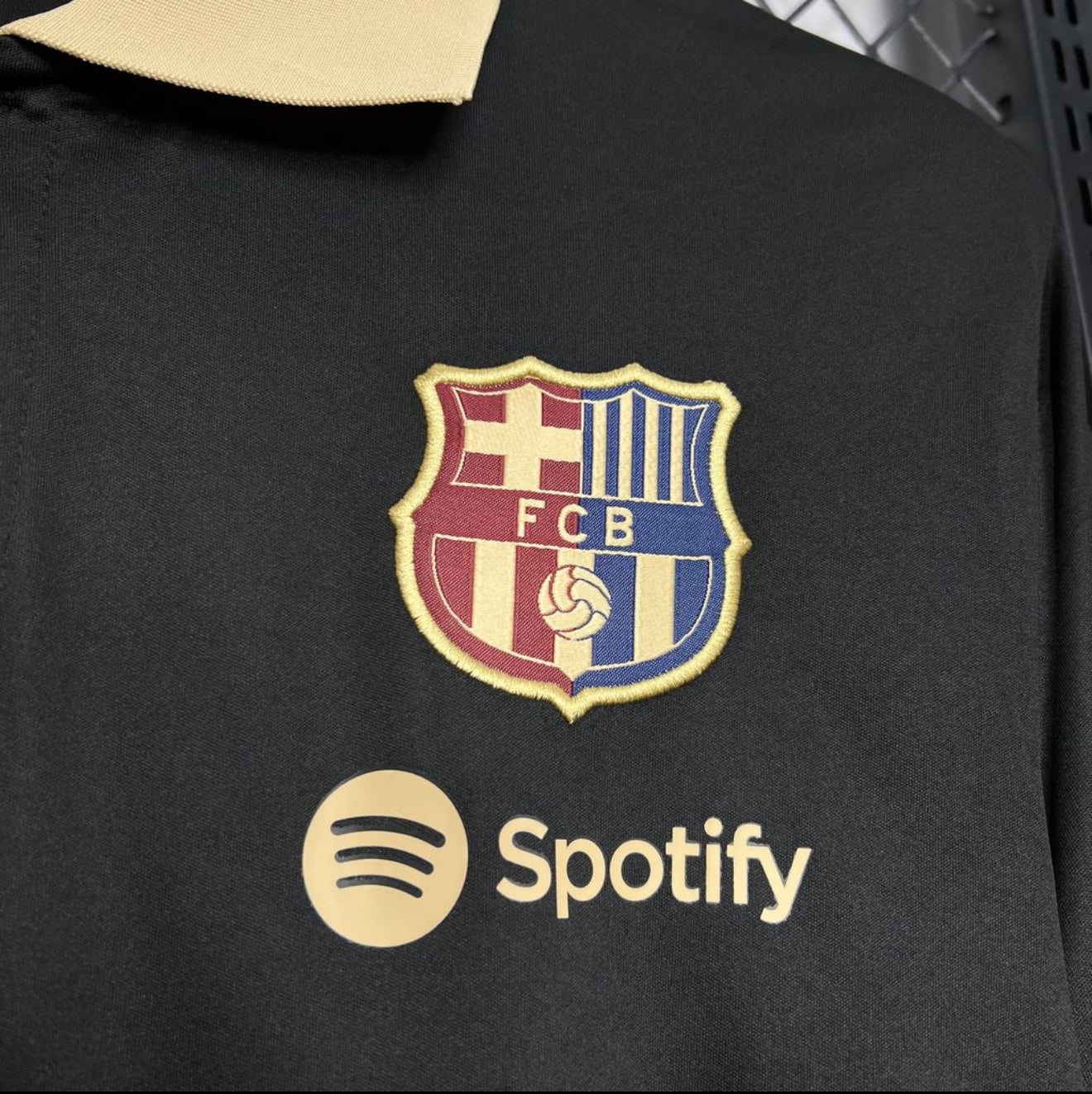 2024 FC Barcelona Black And Gold Polo Shirt