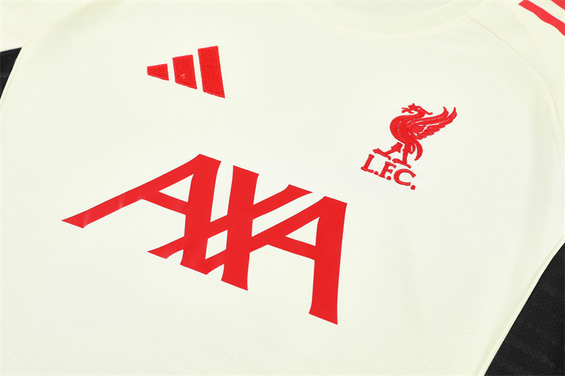 25/26 Liverpool Cream/Black Shorts Training Set