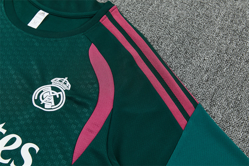 26/27 Real Madrid Green/Pink Shorts Training Set