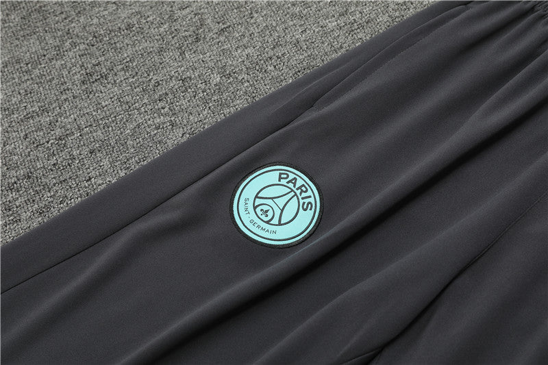 24/25 PSG Grey And Mint 1/4 Zip Tracksuit