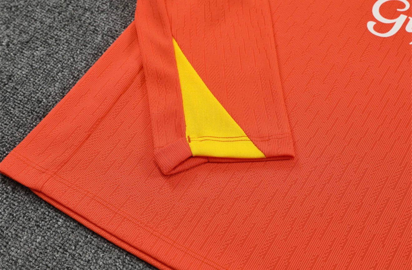 2025 Brazil Orange 1/4 Zip Tracksuit