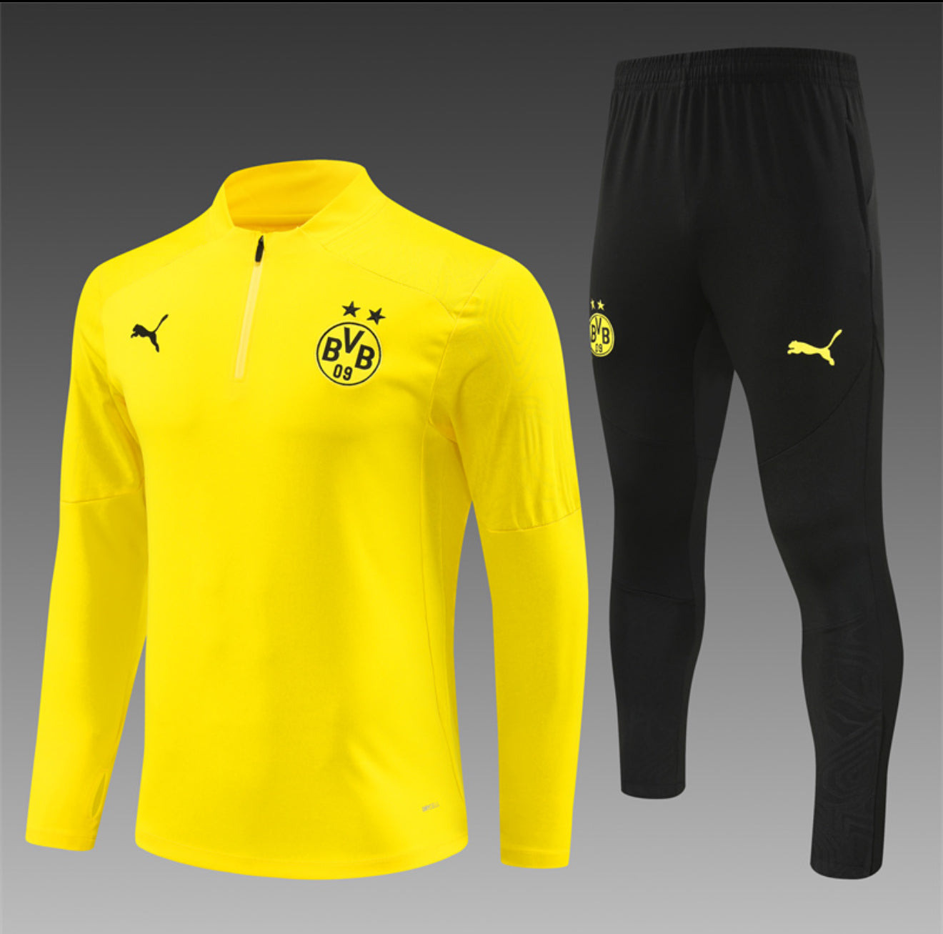 24/24 Borussia Dortmund Black And Yellow 1/4 Zip Tracksuit